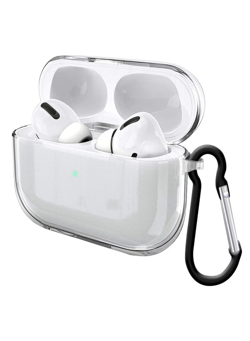 كيس جراب شفاف لسماعات AirPods Pro 2 (الجيل الثاني) مع سلسلة مفاتيح - غطاء حماية شفاف لعلبة الشحن، مقاوم للصدمات والخدوش، تصميم نحيف مع سهولة الوصول إلى منفذ الشحن - Image 1